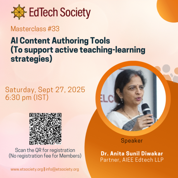 Masterclass #33: AI Content Authoring Tools (To support active teaching-learning strategies)